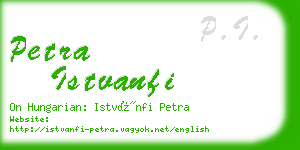 petra istvanfi business card